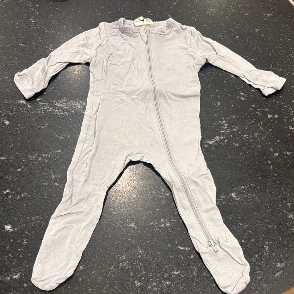Kyte BABY 3-6 months Light Gray Kids Footie